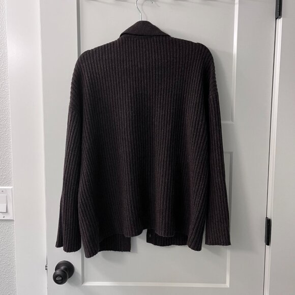 Reformation Fantino Cashmere Cardigan, Compost Brown, Sz X-Small - Picture 3 of 3